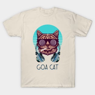 Goa Cat - Catsondrugs.com - Techno Party Ibiza Rave Dance Underground Festival Spring Break  Berlin Good Vibes Trance Dance technofashion technomusic housemusic T-Shirt